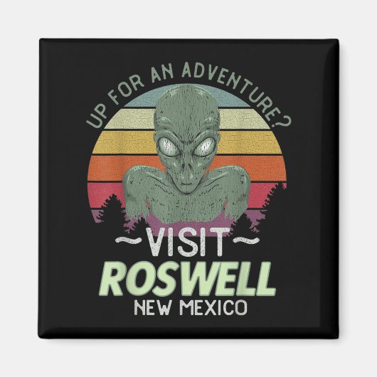 Roswell New Mexico Alien Head Funny Souvenir Quote Magneet (Voorkant)