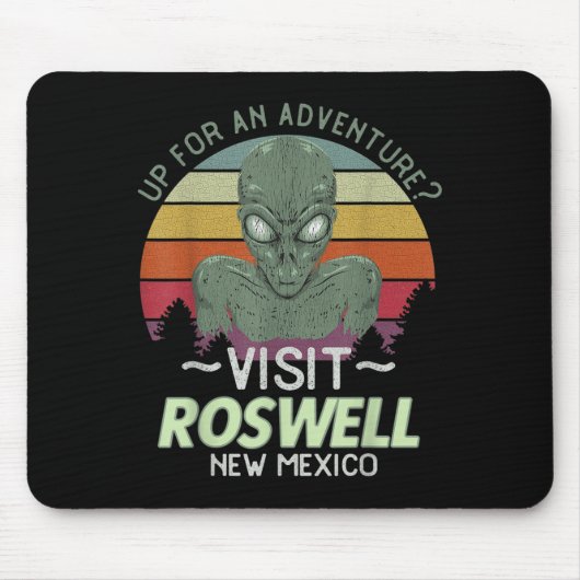 Roswell New Mexico Alien Head Funny Souvenir Quote Muismat (Voorkant)