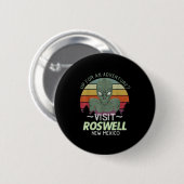 Roswell New Mexico Alien Head Funny Souvenir Quote Ronde Button 5,7 Cm (Voorkant /achterkant)