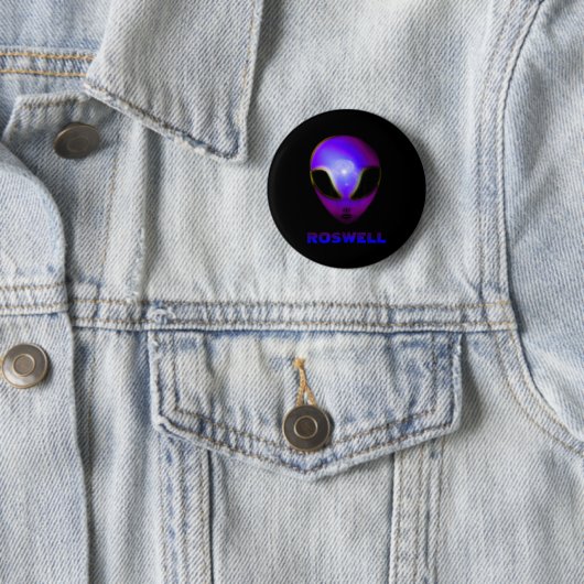 Roswell New Mexico Alien  Ronde Button 5,7 Cm (In situ)