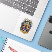 Roswell New Mexico Alien Sticker (Laptop met iPhone)