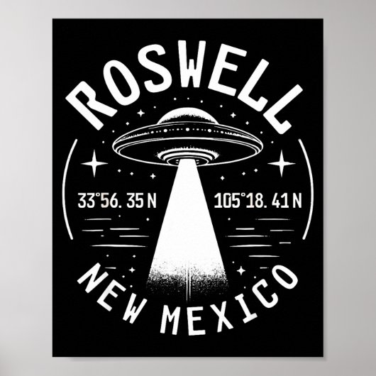 Roswell New Mexico Alien Ufo Area 51  Poster (Voorkant)