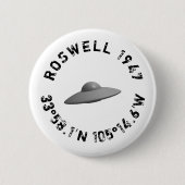 Roswell New Mexico badge Ronde Button 5,7 Cm (Voorkant)