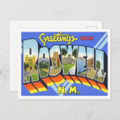 Roswell, New Mexico Big Letters Briefkaart (Voorkant / Achterkant)