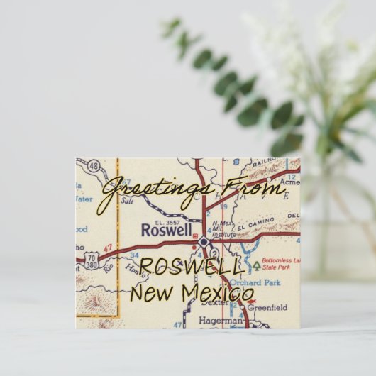 Roswell New Mexico  Briefkaart (Staand voorkant)