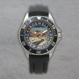 Roswell New Mexico Classic UFO Scenery Horloge