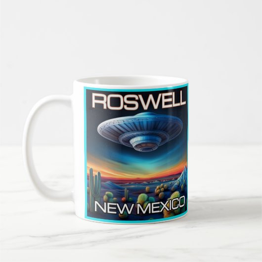 Roswell New Mexico Coffee Mok (Links)