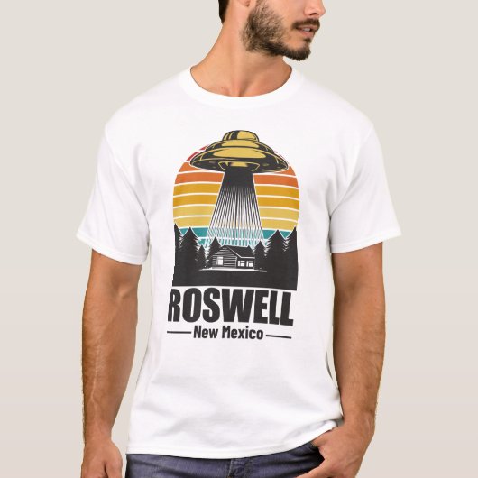Roswell New Mexico Funny Alien UFO Gift T-shirt (Voorkant)