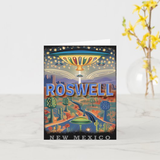 Roswell New Mexico Nm Extraterrestrial Encounter S Kaart (Gele Bloem)