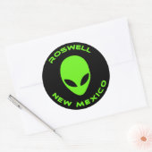 Roswell, New Mexico Ronde Sticker (Envelop)
