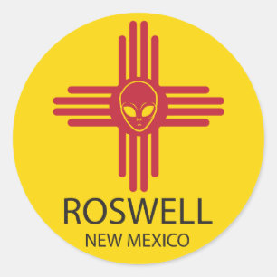 Roswell New Mexico Ronde Sticker