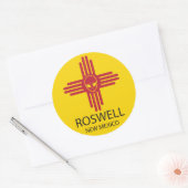Roswell New Mexico Ronde Sticker (Envelop)