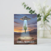Roswell New Mexico UFO Briefkaart (Staand voorkant)