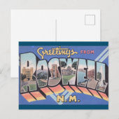Roswell, New Mexico Vintage Travel Briefkaart (Voorkant / Achterkant)