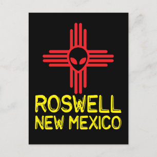 Roswell New Mexico Zia Alien Head Briefkaart