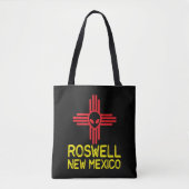 Roswell New Mexico Zia Alien Head Tote Bag (Voorkant)