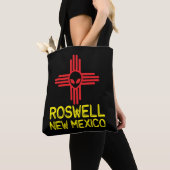 Roswell New Mexico Zia Alien Head Tote Bag (Dichtbij)
