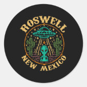 Roswell Nm 1947 - Funny Roswell Aviation New Mexic Ronde Sticker (Voorkant)