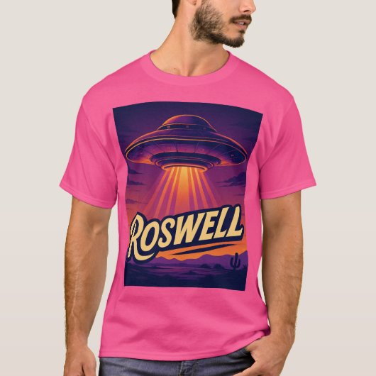 "Roswell, NM" UFO Alien - Mannen T-shirt (Voorkant)