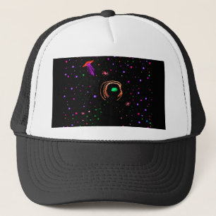 Roswell Red UFO Spacewalk - Baseball Hat Trucker Pet