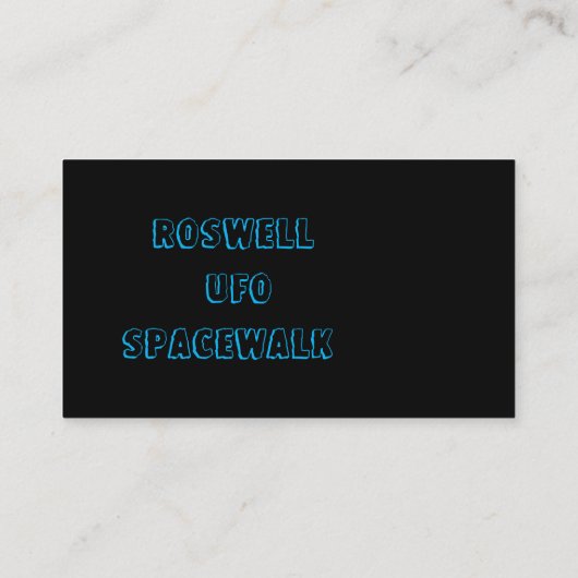 Roswell Spacewalk Wormhole Visitekaartje Blauwgroe (Achterkant)