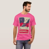 Roswell Ufo Crash - Alien Retro T-shirt (Voorkant volledig)