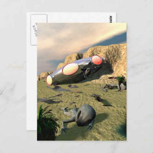 Roswell UFO Crash Briefkaart (Voorkant / Achterkant)