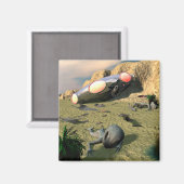 Roswell UFO Crash Magnet (Voorkant / Achterkant)