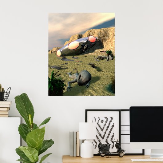 Roswell UFO Crash Poster (Thuiskantoor)