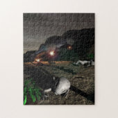 Roswell UFO Crash 's nachts Legpuzzel (Verticaal)