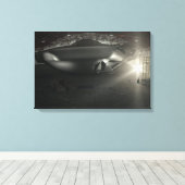 Roswell UFO Hangar Canvas Afdruk (Insitu (Houten vloer))