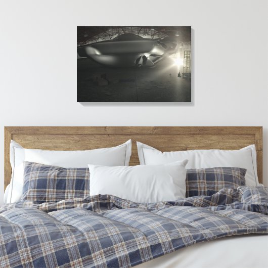 Roswell UFO Hangar Canvas Afdruk (Insitu (Slaapkamer))