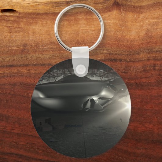 Roswell UFO Hangar Sleutelhanger (Voorkant)