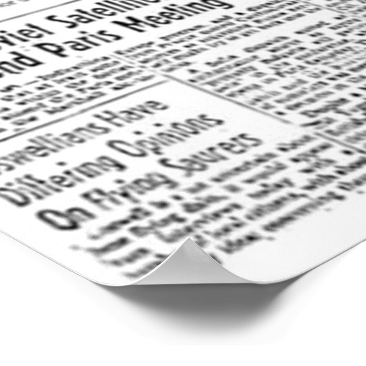 Roswell UFO Incident Newspapier clipping Poster (Hoek)