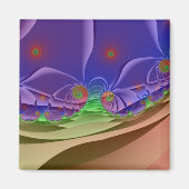 Roswellian Landscape | Rainbow Fractal Art Magneet (Voorkant)