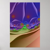 Roswellian Landscape | Rainbow Fractal Art Poster (Voorkant)