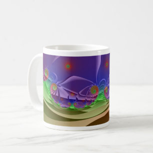 Roswellian Landscape Rainbow Fractal Art Wrap Koffiemok