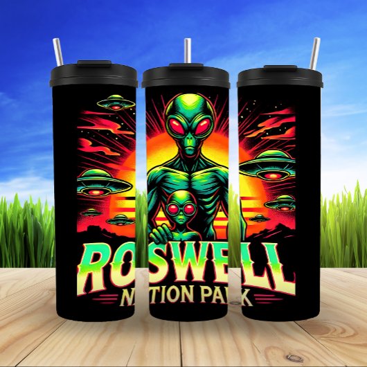 Roswells Alien Invasion grafische kaart Thermosbeker