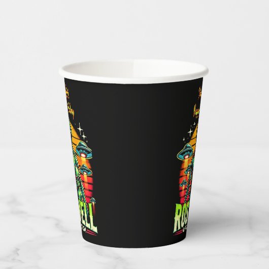 Roswell's Alien Oasis wacht op je! Papieren Bekers (Links)