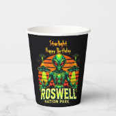 Roswell's Cosmic Getaway wacht op je! Papieren Bekers (Achterkant)