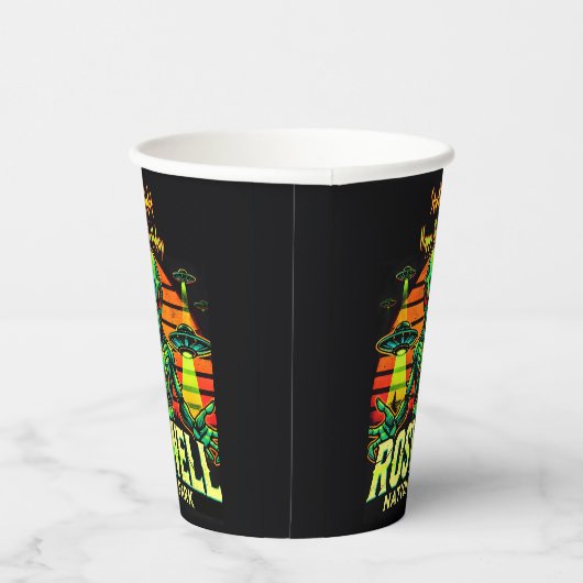 Roswell's Cosmic Getaway wacht op je! Papieren Bekers (Rechts)