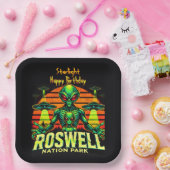 Roswell's Cosmic Getaway wacht op je! Papieren Bordje (Feest)
