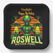 Roswell's Cosmic Getaway wacht op je! Papieren Bordje (Voorkant)