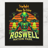 Roswell's Cosmic Getaway wacht op je! Wijn Etiket (Enkel label)