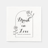 Rosy Arch Minimal Wedding Napkins Servet (Voorkant)