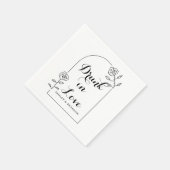 Rosy Arch Minimal Wedding Napkins Servet (Hoek)