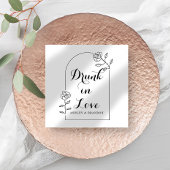 Rosy Arch Minimal Wedding Napkins Servet