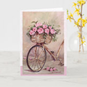 Rosy Bike Kaart (Gele Bloem)
