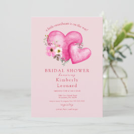 Rosy Blooms Sweetheart Baby shower Invitation Kaart