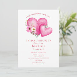 Rosy Blooms Sweetheart Baby shower Invitation Kaart